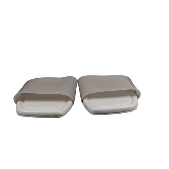 Stuart Weitzman Shoes Womens 8 Sandal Slides Jelly Flat Square Toe Grey Summer - Picture 3 of 13